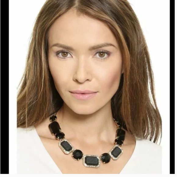 Kate Spade Jackpot Jewels black gold stone necklace nwot - Picture 6 of 13